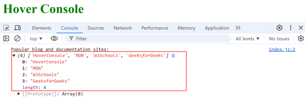 Logging Entire Array